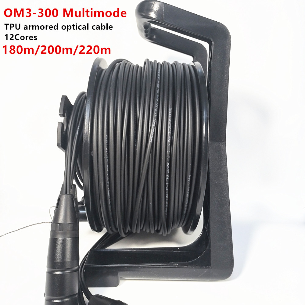 Reel Cover - OM3 multimodo, 12 núcleos, cabo de