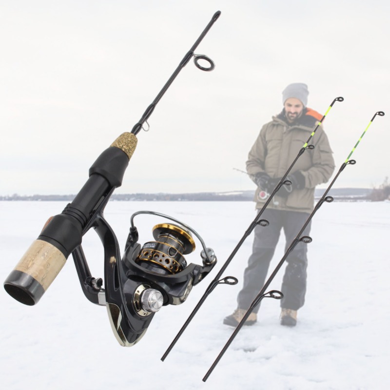 60cm 2 dicas haste carretel co - Ice Fishing Reel avaliação e preço