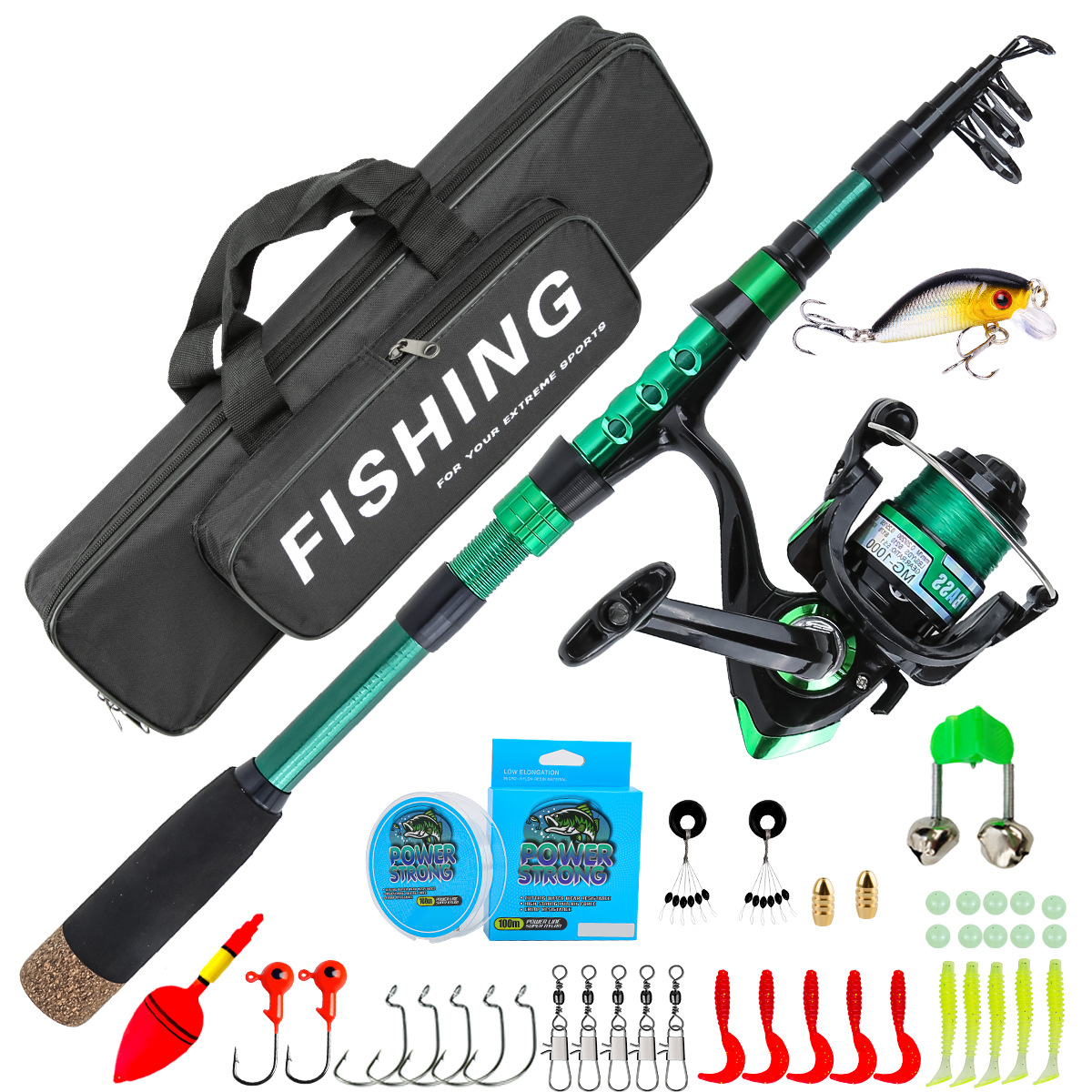 Conjunto Completo de Pesca com - Conventional Reel avaliação e preço
